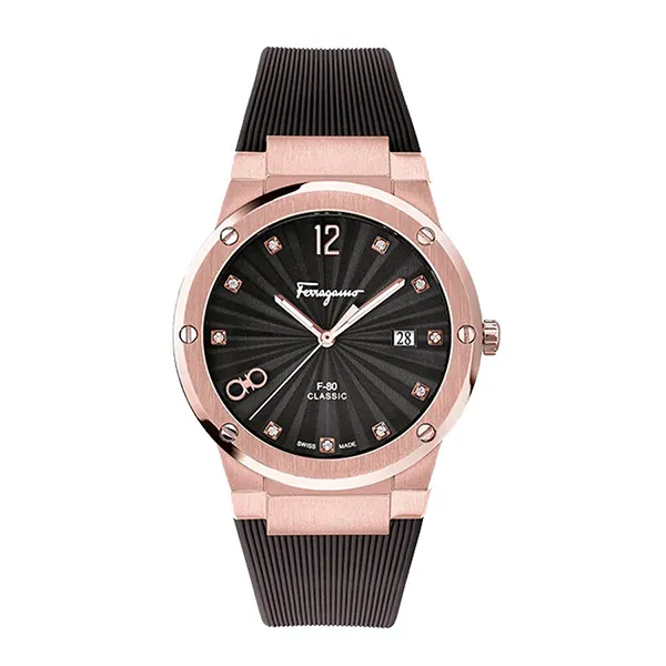 Đồng Hồ Nữ Salvatore Ferragamo F-80 Classic Quartz SFDT01720 Màu Đen