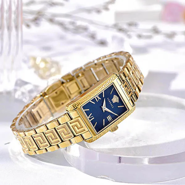 Đồng Hồ Nữ Versace Tonneau Lady New 2022 Màu Vàng