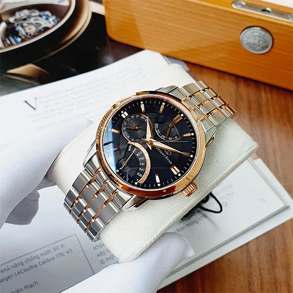 Đồng Hồ Nam Orient Star Retrograde SDE00004D0 Màu Vàng Hồng - Bạc