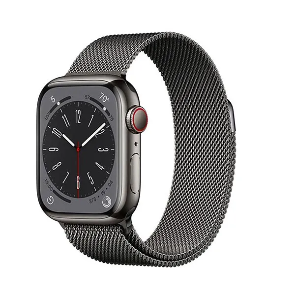 Đồng Hồ Thông Minh Apple Watch S8 LTE 41mm Dây Thép Màu Đen - Đồng hồ - Vua Hàng Hiệu