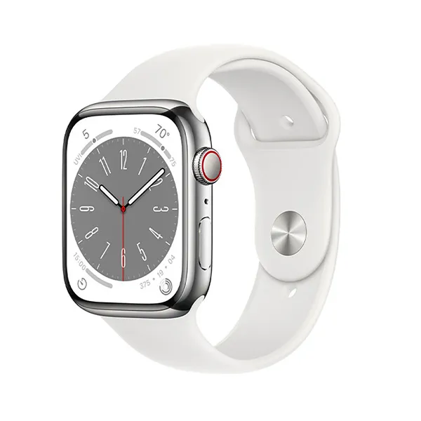 Đồng Hồ Thông Minh Apple Watch S8 LTE 41mm Viền Thép Màu Trắng - Đồng hồ - Vua Hàng Hiệu