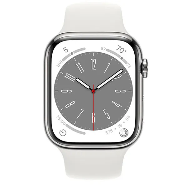 Đồng Hồ Thông Minh Apple Watch S8 LTE 41mm Viền Thép Màu Trắng - Đồng hồ - Vua Hàng Hiệu
