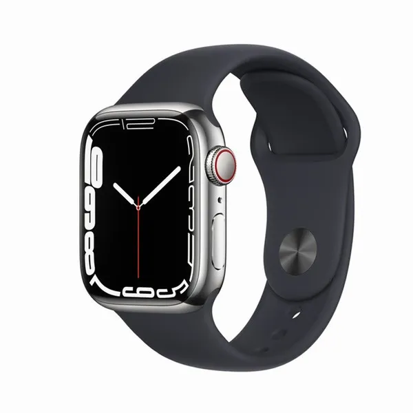 Đồng Hồ Thông Minh Apple Watch Series 7 LTE 41mm Viền Thép Màu Đen - Đồng hồ - Vua Hàng Hiệu