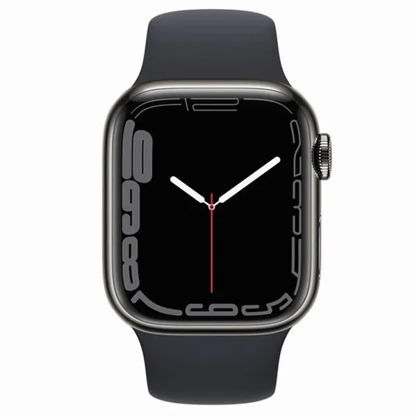 Đồng Hồ Thông Minh Apple Watch Series 7 LTE 41mm Viền Thép Màu Đen - Đồng hồ - Vua Hàng Hiệu