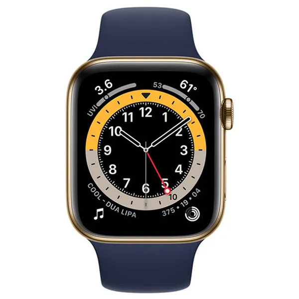 Đồng Hồ Thông Minh Apple Watch S6 LTE 40mm Viền Thép Dây Silicone Màu Xanh Dương - Đồng hồ - Vua Hàng Hiệu
