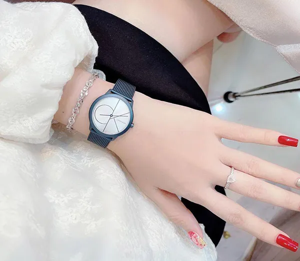 Đồng Hồ Unisex Calvin Klein CK Minimal Quartz Silver Dial Unisex Watch K3M52T56 Màu Xanh Blue