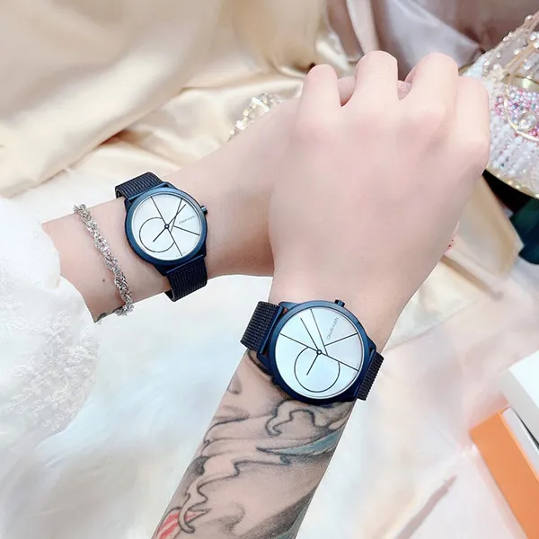 Đồng Hồ Unisex Calvin Klein CK Minimal Quartz Silver Dial Unisex Watch K3M52T56 Màu Xanh Blue