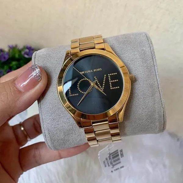Đồng Hồ Unisex Michael Kors MK3803 42mm Màu Đen Vàng