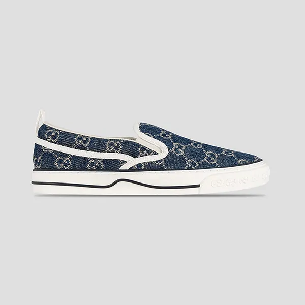 Giày Slip On Nam Gucci Men's Tennis 1977 Slip On Sneaker 643489 2KQ20 Màu Xanh Denim Size 5.5 - Giày - Vua Hàng Hiệu