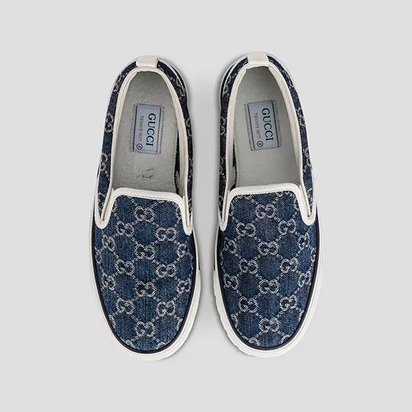 Giày Slip On Nam Gucci Men's Tennis 1977 Slip On Sneaker 643489 2KQ20 Màu Xanh Denim Size 5.5 - Giày - Vua Hàng Hiệu