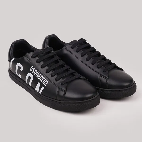 Giày Sneaker Dsquared2 Icon Logo Tennis Leather 202431LSN000002 M063 Màu Đen Size 41
