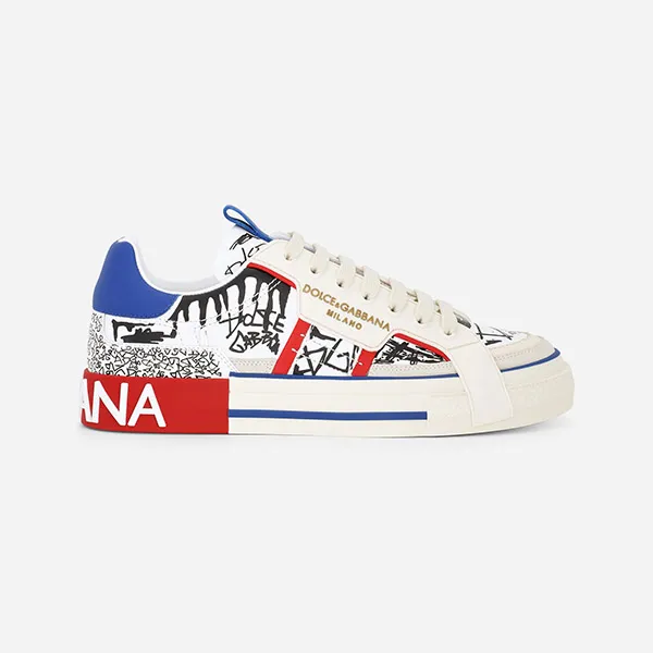 Giày Sneakers Dolce & Gabbana D&G Graffiti-print Calfskin Custom 2.Zero CS1863AO8068C009 Phối Màu