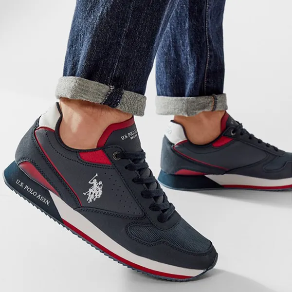 Giày Thể Thao Nam U.S. Polo Assn. NOBIL003M2HY2_BLU_DBL-RED05 Màu Xanh Navy Size 42