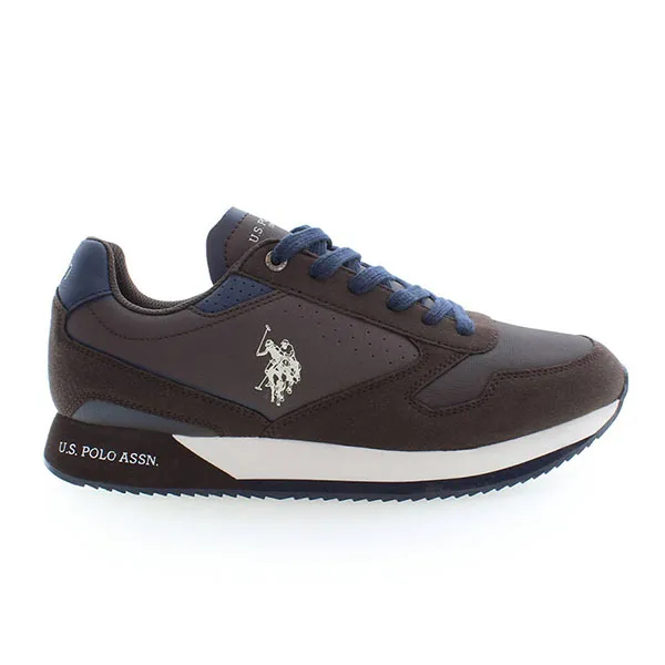 Giày Thể Thao Nam U.S. Polo Assn. NOBIL003MBHY3_MARRONE_DBR001 Màu Nâu Size 42 - Giày - Vua Hàng Hiệu