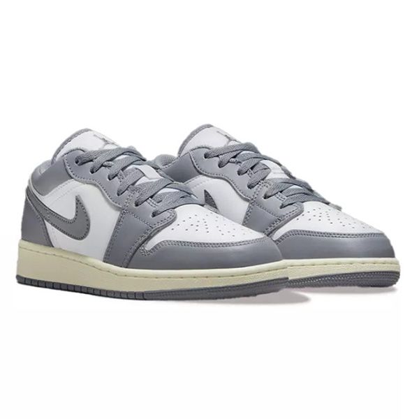 Giày Thể Thao Nike Air Jordan 1 Low (GS) 'Vintage Grey' 553560-053 553558 053 Màu Xám Trắng Size 36 - 4