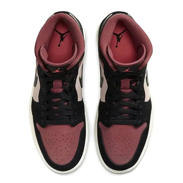 Giày Thể Thao Nike Jordan 1 Mid Canyon Rust Màu Đen Đỏ Size 42