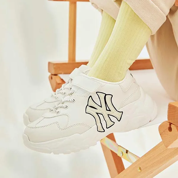 Giày Thể Thao Trẻ Em MLB Big Ball Chunky A Classic New York Yankees 7ASHCB12N-50WHS Màu Trắng
