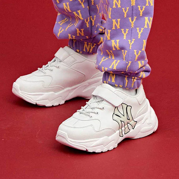 Giày Thể Thao Trẻ Em MLB Big Ball Chunky A Classic New York Yankees 7ASHCB12N-50WHS Màu Trắng