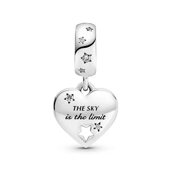 Hạt Vòng Charm Pandora Congratulations Heart & Stars Dangle 799323C01 Màu Bạc - Trang sức - Vua Hàng Hiệu