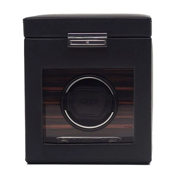 Hộp Đựng Đồng Hồ Wolf 1834 Roadster Single Watch Winder With Storage 457156 Màu Đen