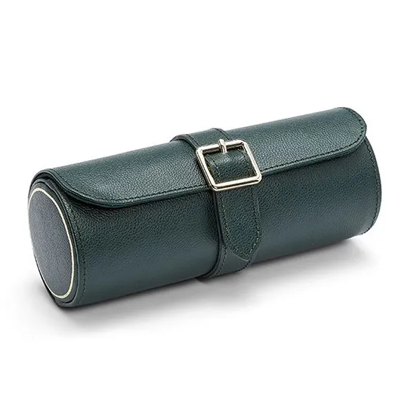 Hộp Đựng Trang Sức, Đồng Hồ Wolf 1834 British Racing Triple Watch Roll 792941 Màu Xanh Green