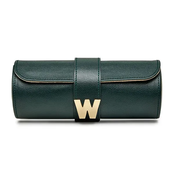 Hộp Đựng Trang Sức, Đồng Hồ Wolf 1834 Cassandra Watch & Jewelry Roll 800844 Màu Xanh Green