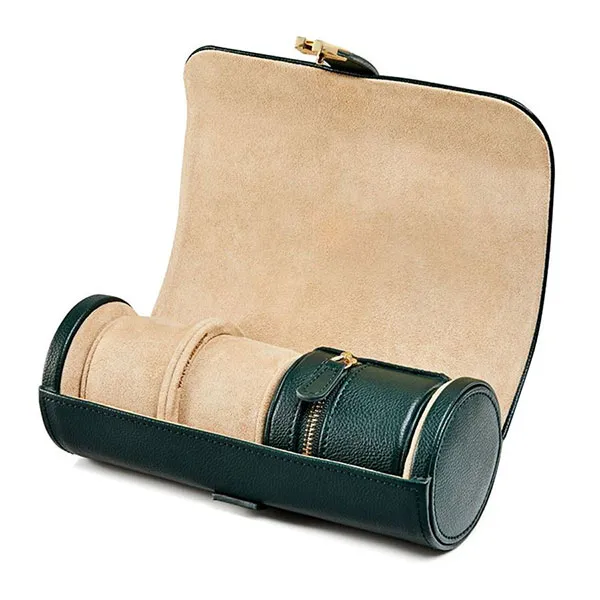 Hộp Đựng Trang Sức, Đồng Hồ Wolf 1834 Cassandra Watch & Jewelry Roll 800844 Màu Xanh Green