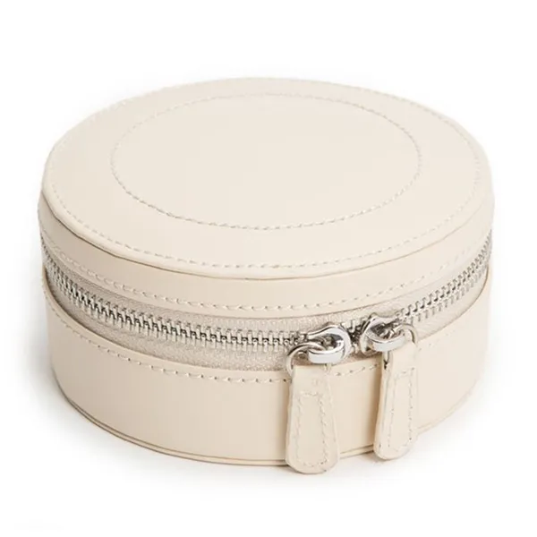 Hộp Đựng Trang Sức Wolf 1834 Sophia Round Zip Case 392353 Màu Ivory