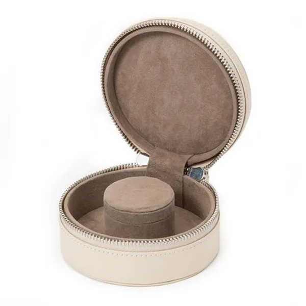 Hộp Đựng Trang Sức Wolf 1834 Sophia Round Zip Case 392353 Màu Ivory