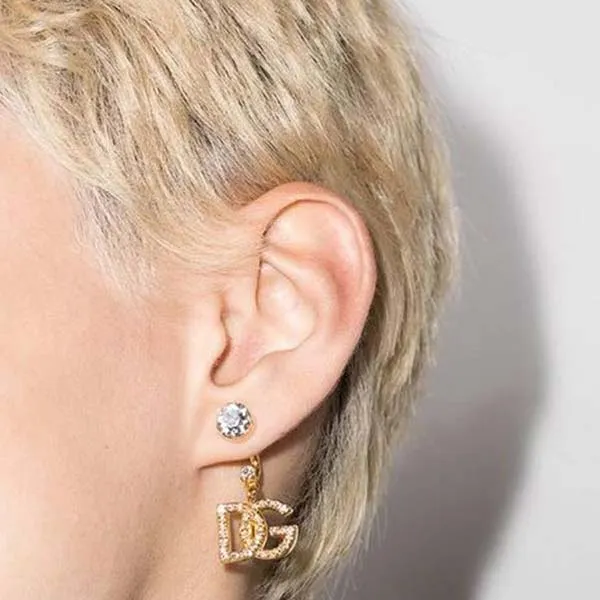 Khuyên Tai Dolce & Gabbana D&G DG Logo Drop Earrings WEN6L1W1111 Màu Vàng - Trang sức - Vua Hàng Hiệu