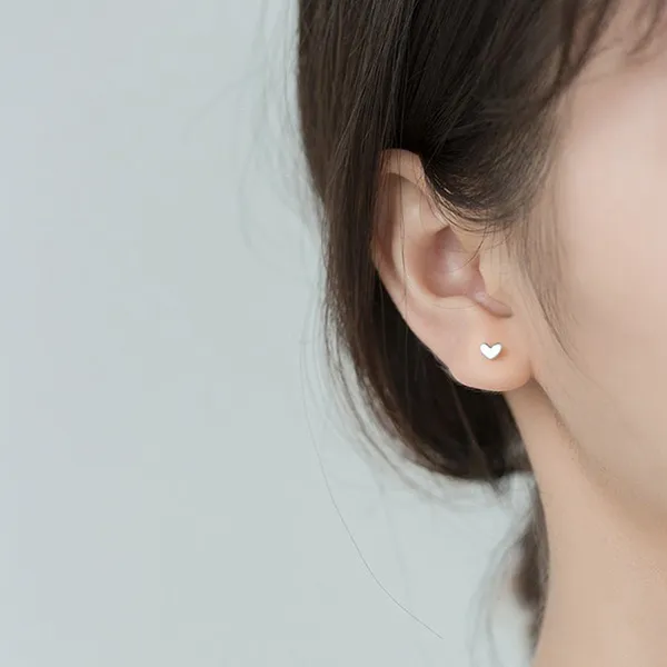 Khuyên Tai LiLi Jewelry Mini Hình Trái Tim LiLi_254993 Màu Bạc - Trang sức - Vua Hàng Hiệu