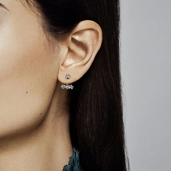 Khuyên Tai Pandora Ladybird Meadow 297123NLC Màu Bạc