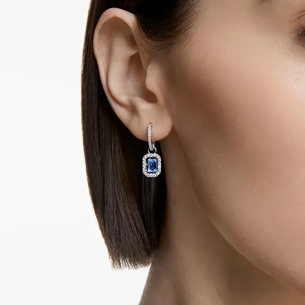 Khuyên Tai Swarovski Earrings Millenia 5619500 Silver Màu Bạc Xanh