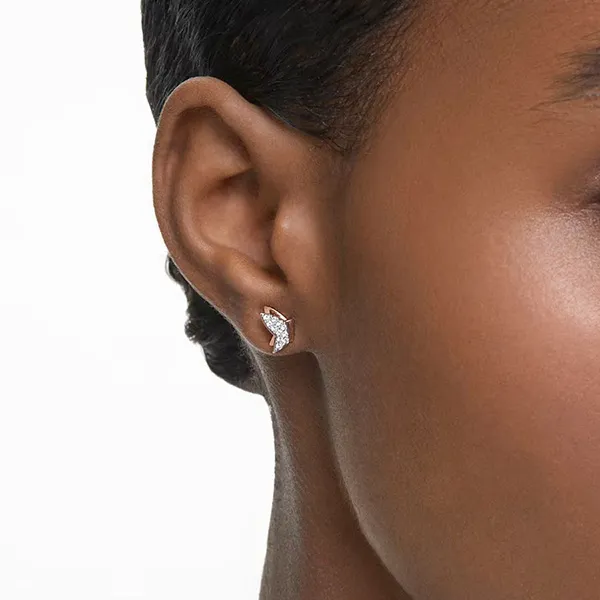 Khuyên Tai Nữ Swarovski Lilia Stud Earringsbutterfly, White, Rose Gold-Tone Plated 5636427 Màu Vàng Hồng