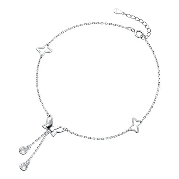 Lắc Chân LiLi Jewelry Butterfly Đính Đá Cz Lili_118391 Màu Bạc - Trang sức - Vua Hàng Hiệu