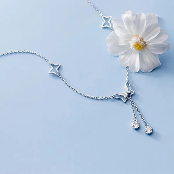 Lắc Chân LiLi Jewelry Butterfly Đính Đá Cz Lili_118391 Màu Bạc - Trang sức - Vua Hàng Hiệu