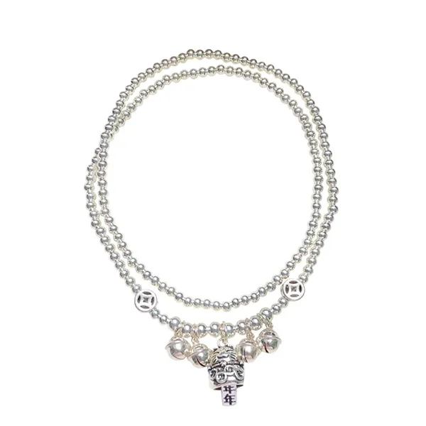 Lắc Chân LiLi Jewelry Dạng Hạt Mặt Mèo Thần Tài Lili_631735 Màu Bạc