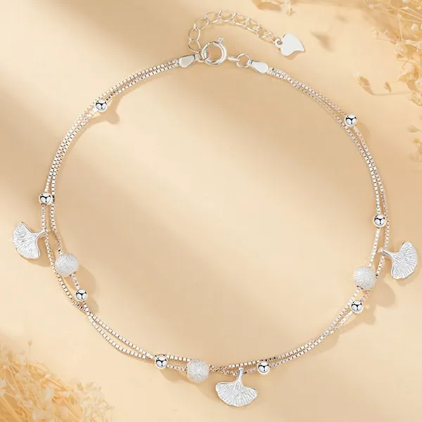 Lắc Chân LiLi Jewelry Dây Đôi Đính Bi Tròn Lili_375138 Màu Bạc - Trang sức - Vua Hàng Hiệu