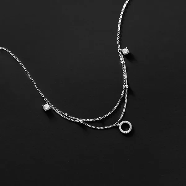 Lắc Chân LiLi Jewelry Đính Đá Cz Mặt Tròn Lili_919288 Màu Bạc - Trang sức - Vua Hàng Hiệu