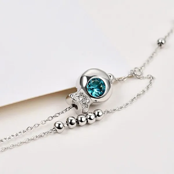 Lắc Chân LiLi Jewelry Đính Hạt Bi Tròn Mặt Cá Lili_871416 Màu Bạc - Trang sức - Vua Hàng Hiệu