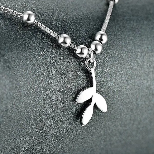 Lắc Chân LiLi Jewelry Hình Chiếc Lá Guinevere Lili_566747 Màu Bạc - Trang sức - Vua Hàng Hiệu