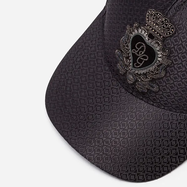 Mũ Dolce & Gabbana D&G DG Logo Embroidered GH613Z FJ1FG N0000 Màu Đen Size 57