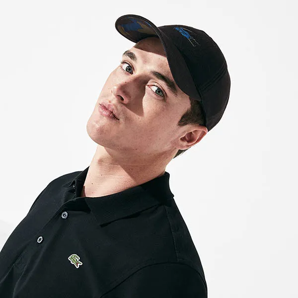 Mũ Lacoste Camouflage Crocodile Logo Fawn Cap RK7918-41L Màu Đen