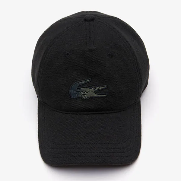 Mũ Lacoste Camouflage Crocodile Logo Fawn Cap RK7918-41L Màu Đen