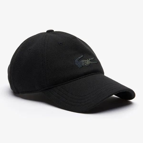 Mũ Lacoste Camouflage Crocodile Logo Fawn Cap RK7918-41L Màu Đen