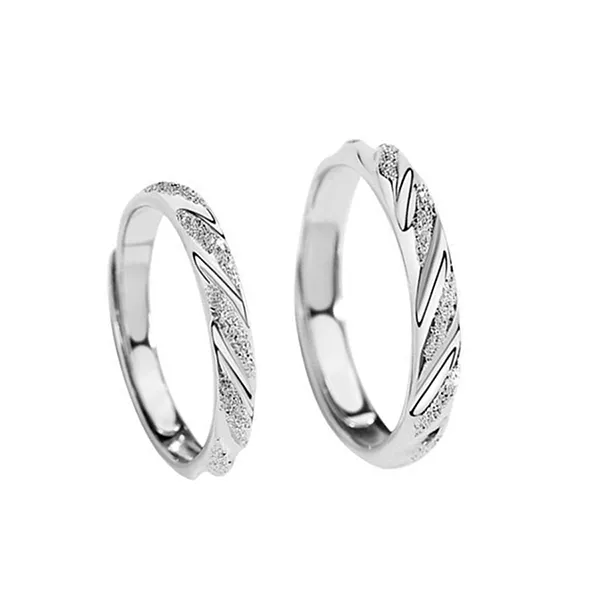 Nhẫn Đôi LiLi Jewelry Bạc Trơn Cách Điệu Erastus Lili_716164 Màu Bạc - Trang sức - Vua Hàng Hiệu