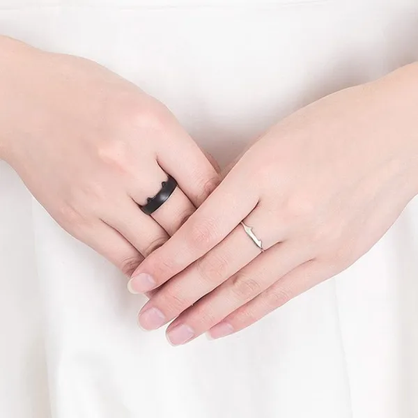 Nhẫn Đôi LiLi Jewelry Cặp Mèo Lili_192259 Màu Đen Bạc
