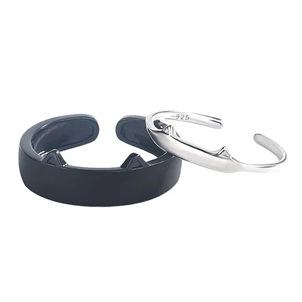 Nhẫn Đôi LiLi Jewelry Cặp Mèo Lili_192259 Màu Đen Bạc