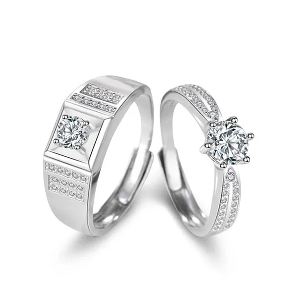 Nhẫn Đôi LiLi Jewelry Đính Đá Cz Lovely Day Lili_422999 Màu Bạc