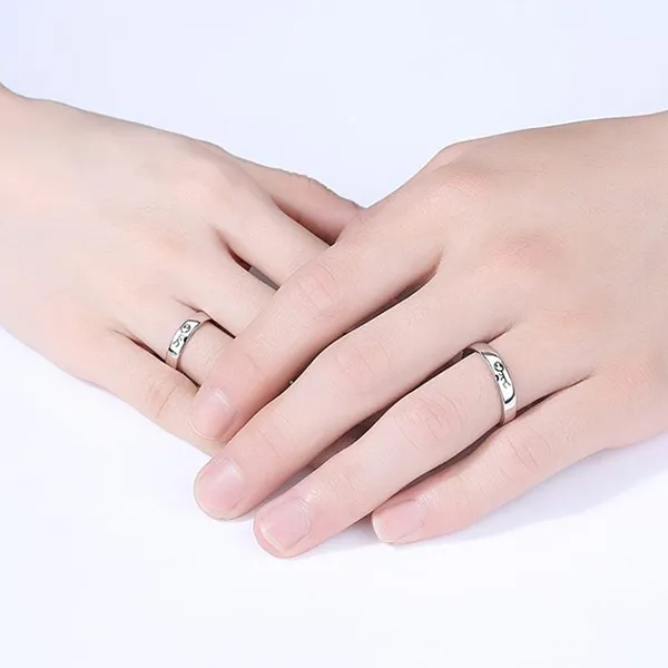 Nhẫn Đôi LiLi Jewelry Hai Nửa Trái Tim Lili_245744 Màu Bạc - Trang sức - Vua Hàng Hiệu
